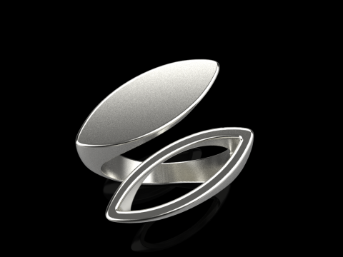 Dubbele marquise vormring model 627 3D printmodel