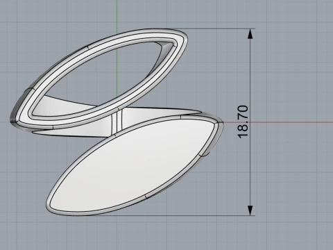 Double marquise form ring model 627 3D Print Model
