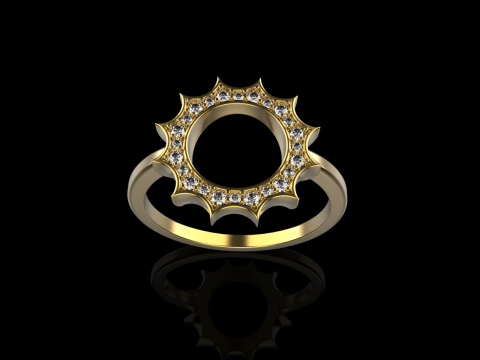 Round sun ring model 626 3D Print Model