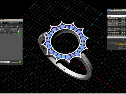 Round sun ring model 626 3D Print Model