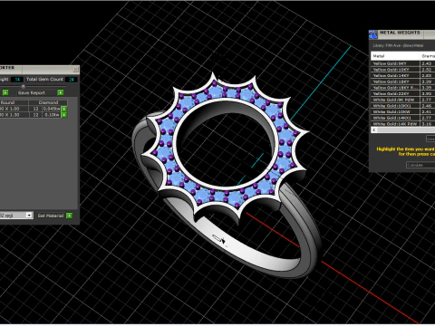 Round sun ring model 626 3D Print Model