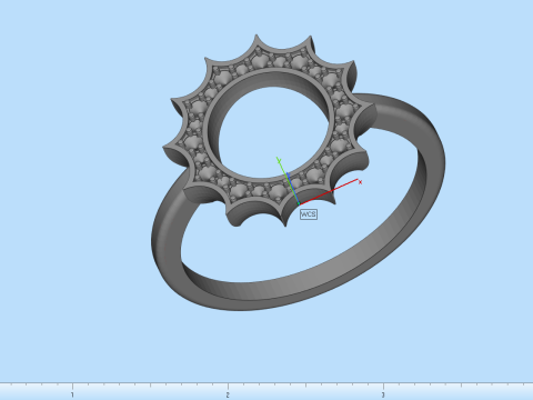 Round sun ring model 626 3D Print Model