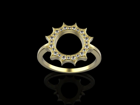 Round sun ring model 626 3D Print Model