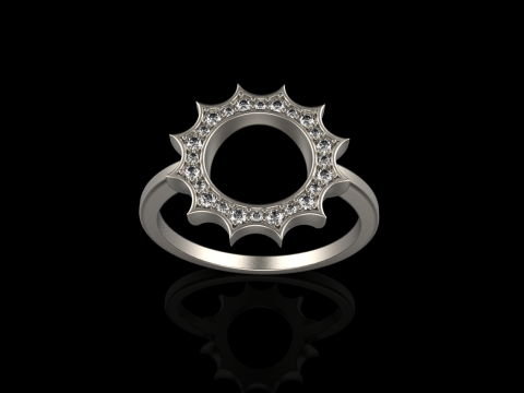 Round sun ring model 626 3D Print Model