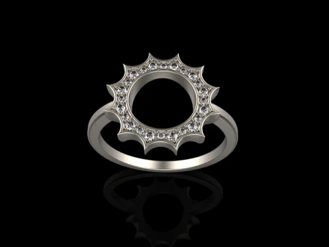 Round sun ring model 626 3D Print Model