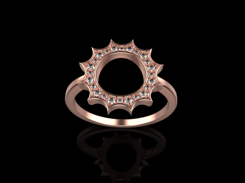 Round sun ring model 626 3D Print Model
