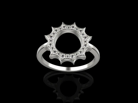 Round sun ring model 626 3D Print Model