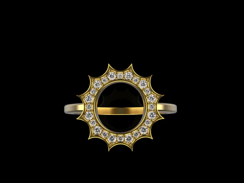 Round sun ring model 626 3D Print Model