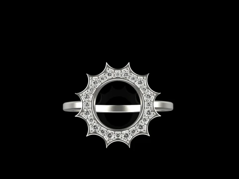 Round sun ring model 626 3D Print Model
