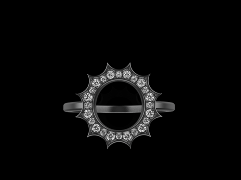 Round sun ring model 626 3D Print Model