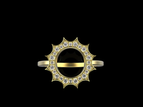 Round sun ring model 626 3D Print Model