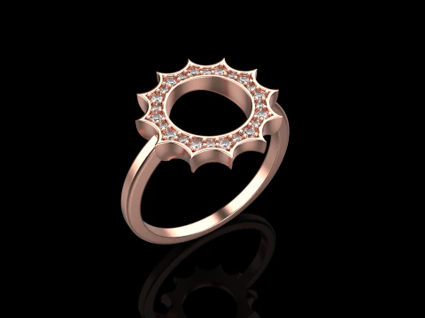 Round sun ring model 626 3D Print Model