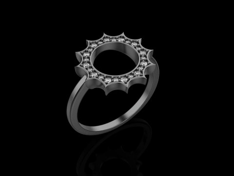 Round sun ring model 626 3D Print Model