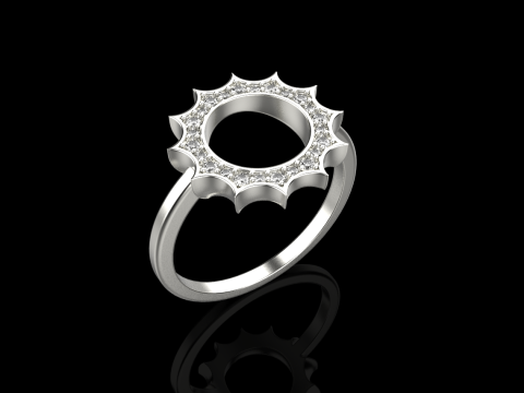 Round sun ring model 626 3D Print Model