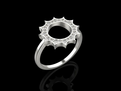 Round sun ring model 626 3D Print Model
