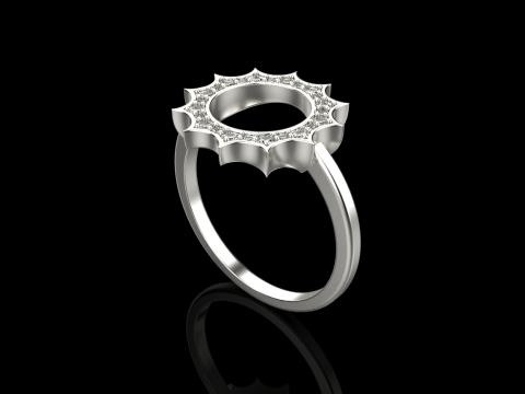 Round sun ring model 626 3D Print Model