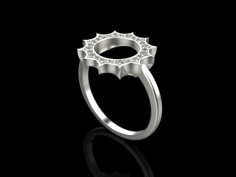 Round sun ring model 626 3D Print Model