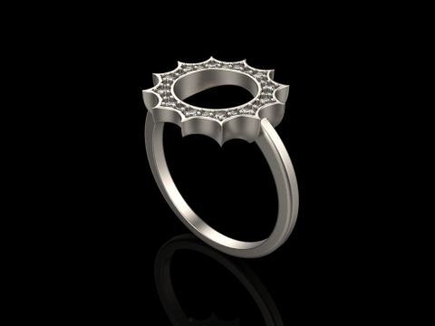 Round sun ring model 626 3D Print Model