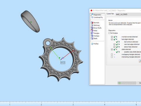 Round sun pendant model 625 3D Print Model