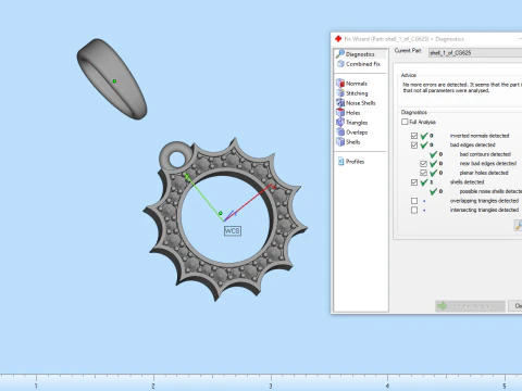 Round sun pendant model 625 3D Print Model