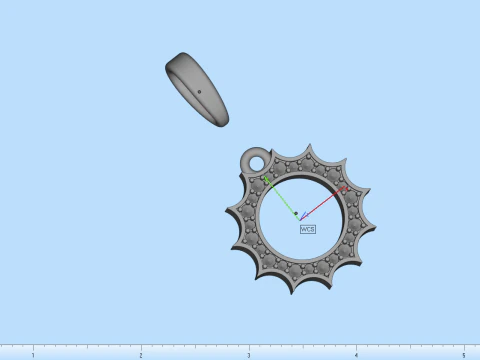 Round sun pendant model 625 3D Print Model