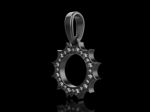 Round sun pendant model 625 3D Print Model
