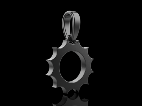 Round sun pendant model 625 3D Print Model