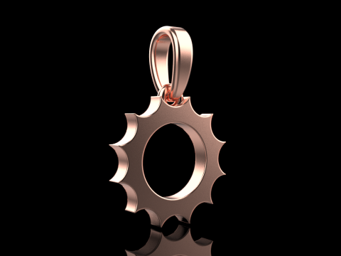 Round sun pendant model 625 3D Print Model