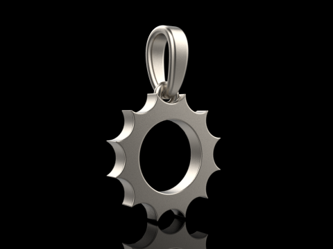 Round sun pendant model 625 3D Print Model