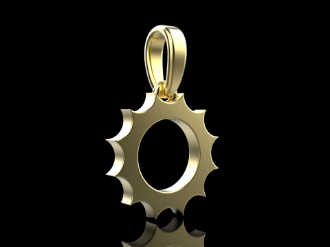 Round sun pendant model 625 3D Print Model
