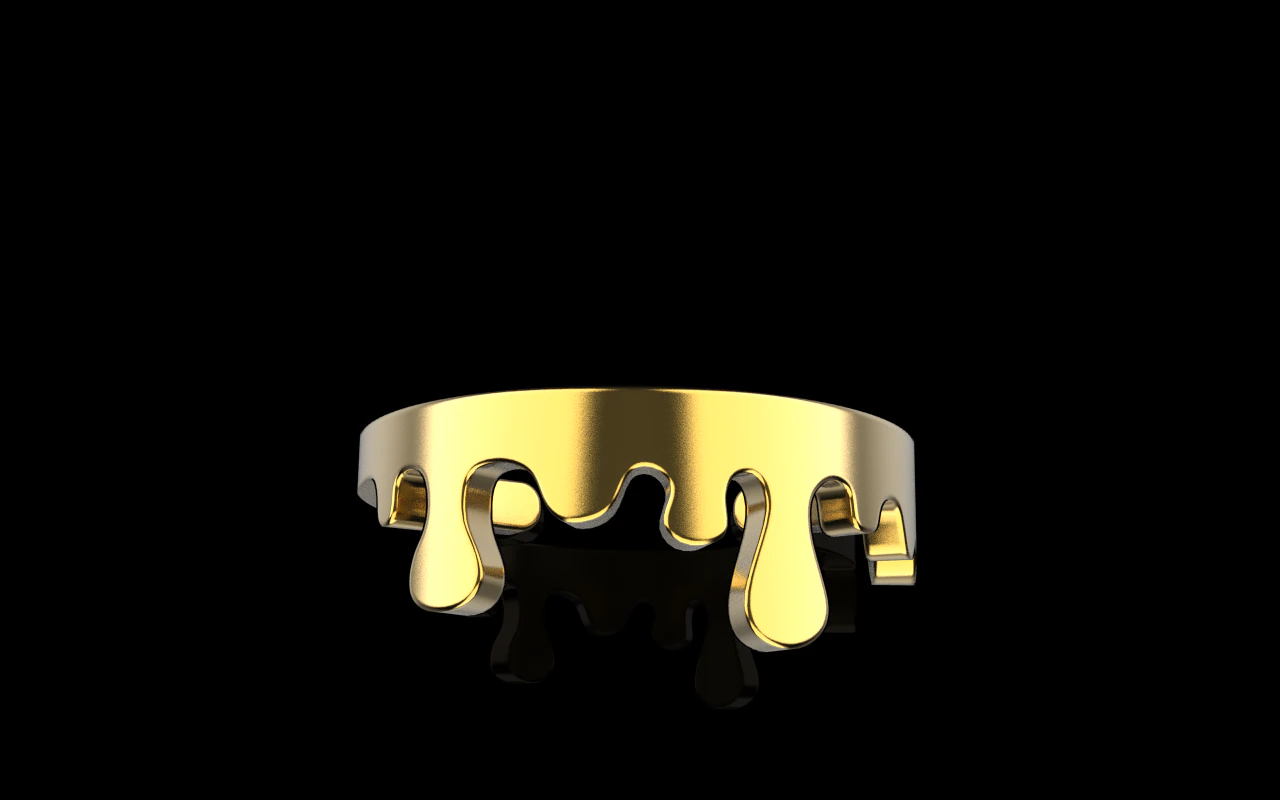 Melting form ring model 624 3D Print Model .c4d .max .obj .3ds .fbx .stl .blend 
