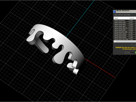 Melting form ring model 624 3D Print Model