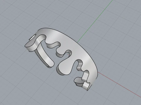 Melting form ring model 624 3D Print Model