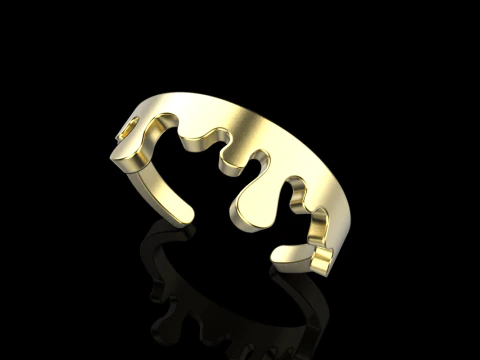 Melting form ring model 624 3D Print Model
