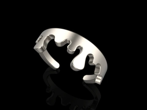 Melting form ring model 624 3D Print Model
