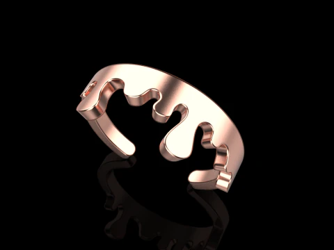 Melting form ring model 624 3D Print Model