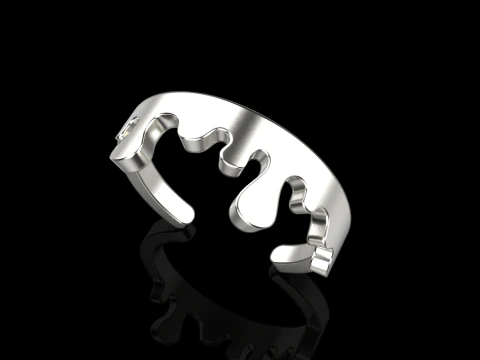 Melting form ring model 624 3D Print Model