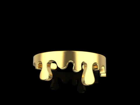 Melting form ring model 624 3D Print Model