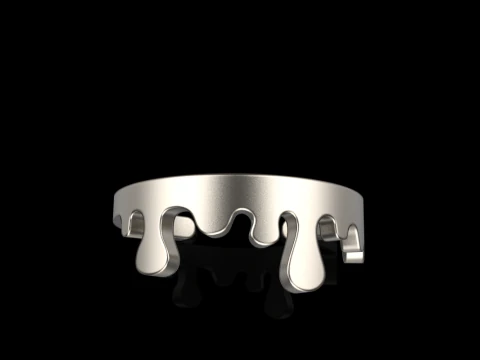 Melting form ring model 624 3D Print Model