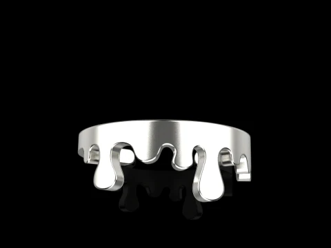 Melting form ring model 624 3D Print Model