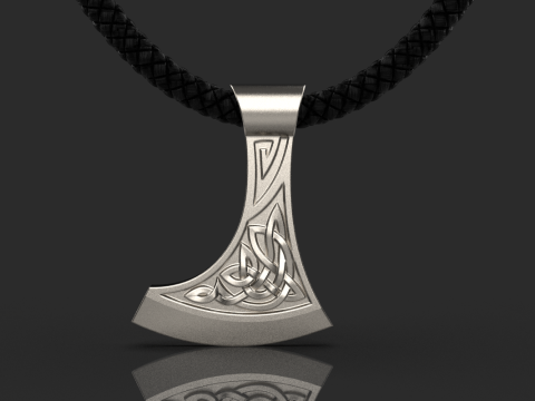 Pendentif hache mod&egrave;le 623 Modèles 3D en vedette