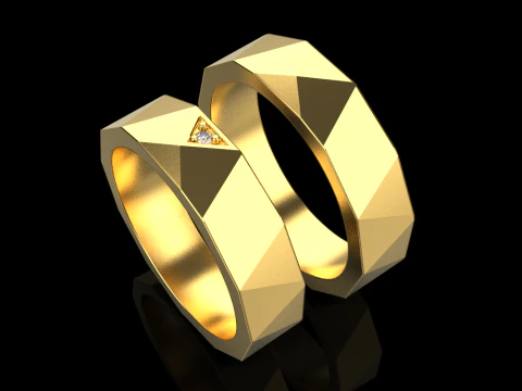 Wedding ring model 622 3D Print Model