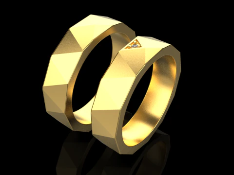 Wedding ring model 622 3D Print Model