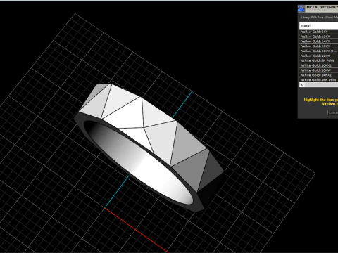 Wedding ring model 622 3D Print Model