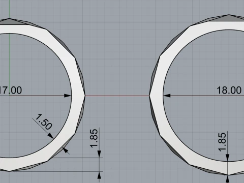 Wedding ring model 622 3D Print Model