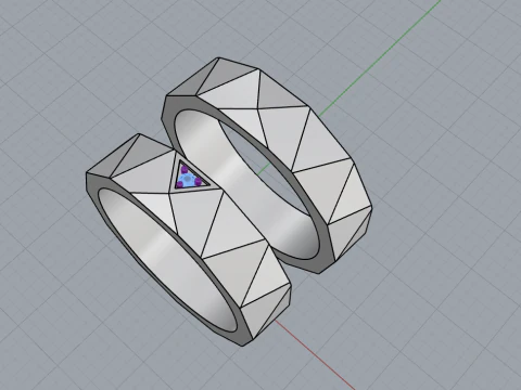 Wedding ring model 622 3D Print Model