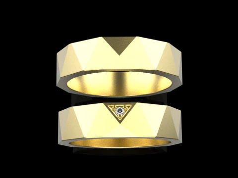 Wedding ring model 622 3D Print Model