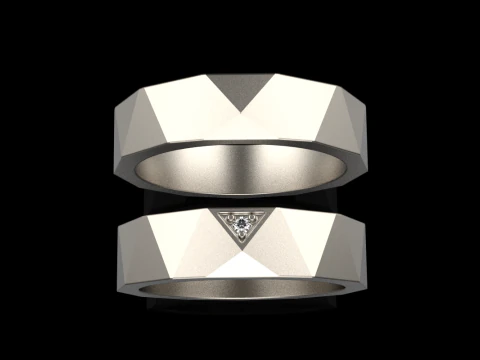Wedding ring model 622 3D Print Model