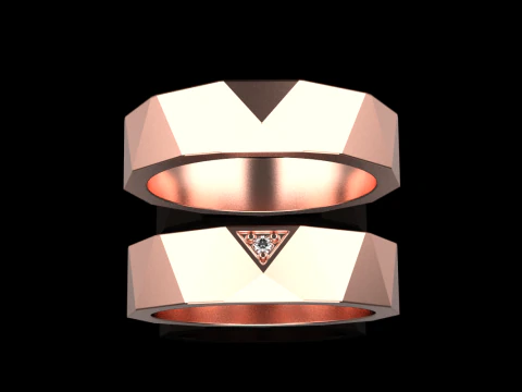 Wedding ring model 622 3D Print Model