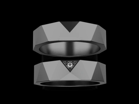 Wedding ring model 622 3D Print Model
